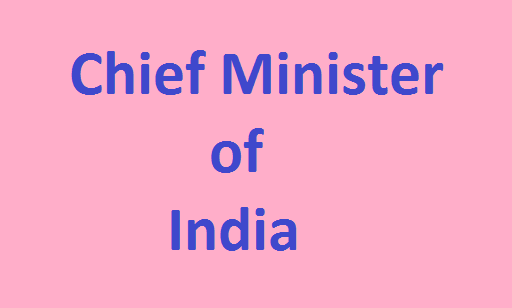 Chief minister of India