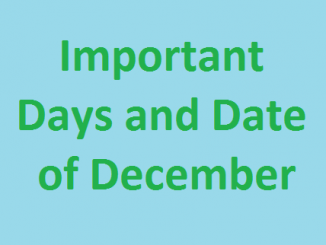important days and date of december