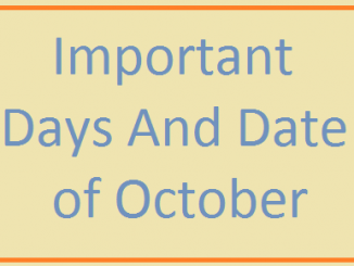 important days and date of October